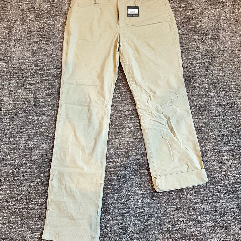 NWT Women’s Eddie Bauer Convertible Travex Pants - Stone - Size 14Tall